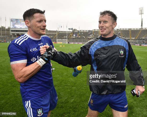 Dublin , Ireland - 15 July 2018; Conor McManus of Monaghan shakes hands with team mate Fintan Kelly after the GAA Football All-Ireland Senior...