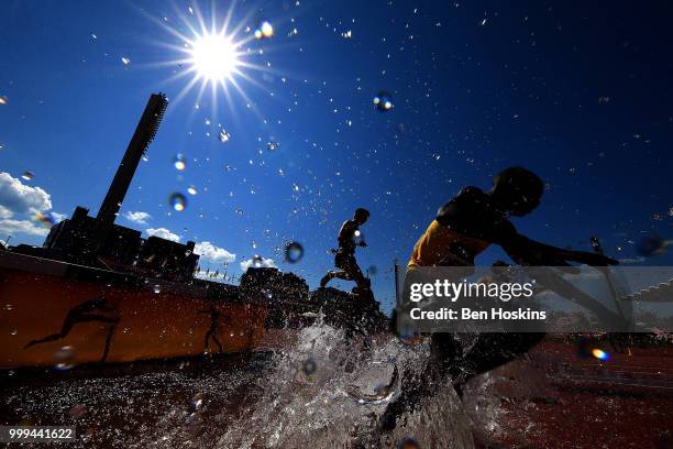 General view of the men's 3000m steeplechase on day six of The IAAF World U20 Championships on July 15, 2018 in Tampere, Finland.