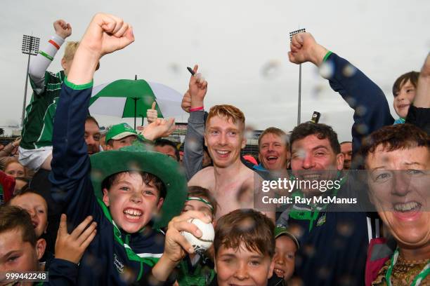 Thurles , Ireland - 15 July 2018; Cian Lynch of Limerick with supporters after the GAA Hurling All-Ireland Senior Championship Quarter-Final match...