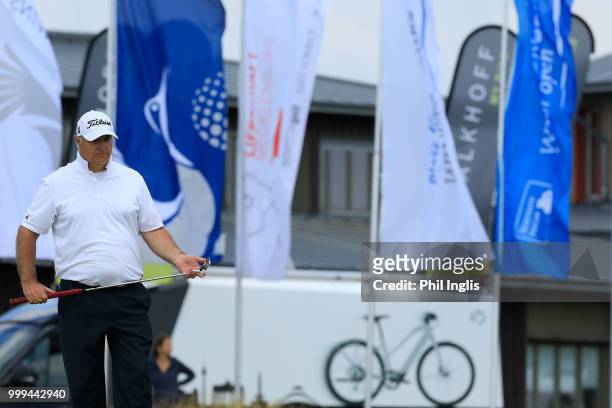 Stephen Dodd of Wales in action during Day Three of the WINSTONgolf Senior Open at WINSTONlinks on July 15, 2018 in Schwerin, Germany.