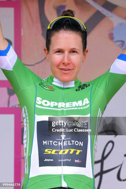 Podium / Amanda Spratt of Australia and Team Mitchelton-Scott Green points jersey Celebration / Champagne / during the 29th Tour of Italy 2018 -...