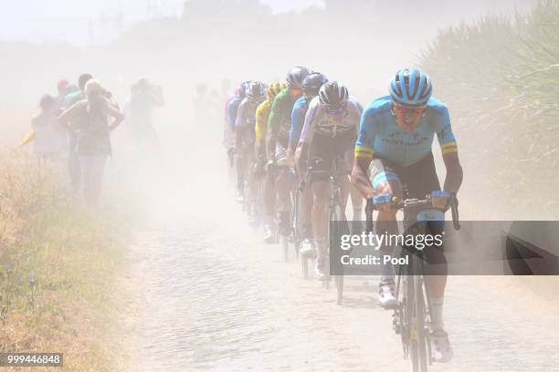 Christopher Froome of Great Britain and Team Sky / Cobbles / Pave / Dust / during the 105th Tour de France 2018, Stage 9 a 156,5 stage from Arras...