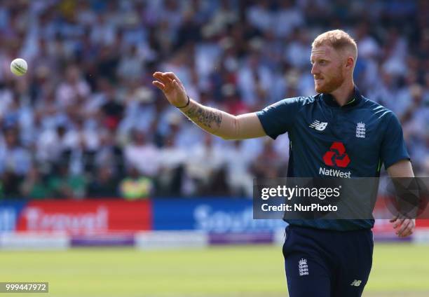 England's Ben Stokes during 2nd Royal London One Day International Series match between England and India at Lords Cricket Ground, London, England on...