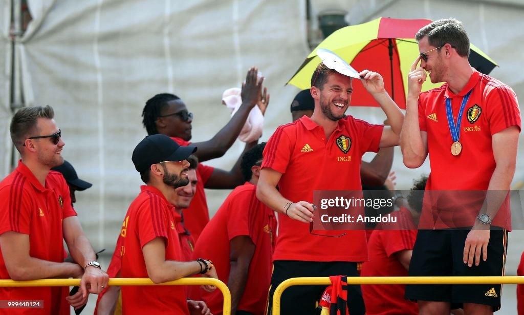 Belgium national team arrive in Belgium
