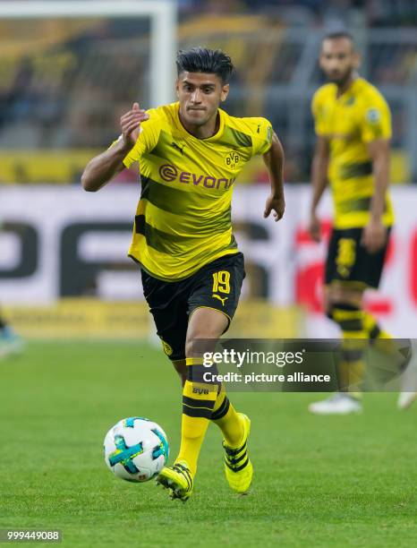 Dortmund's Mahmoud Dahoud in action during the Bundesliga match pitting Borussia Dortmund vs Hertha BSC at the Signal Iduna Park in Dortmund,...