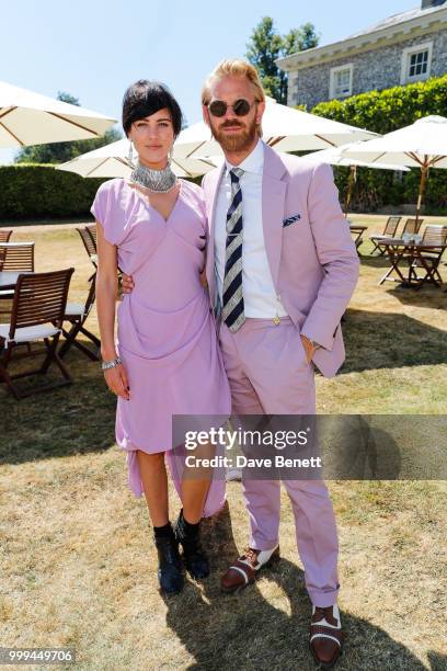 Eliza Cummings and Alistair Guy attend Cartier Style Et Luxe at The Goodwood Festival Of Speed, Goodwood, on July 15, 2018 in Chichester, England.