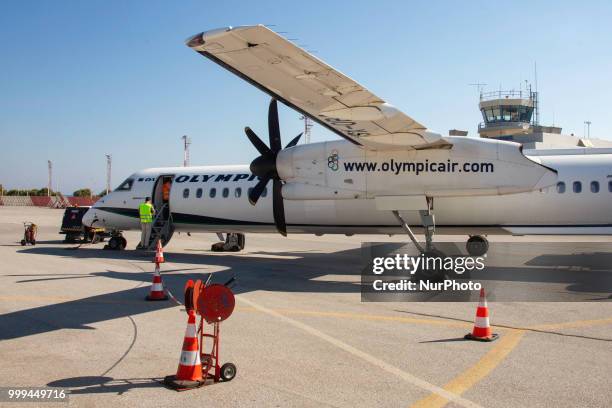 Olympic Air is a regional airline based in Athens International Airport in Greece, owned by Aegean Airlines. The fleet consists fully of Turboprop...