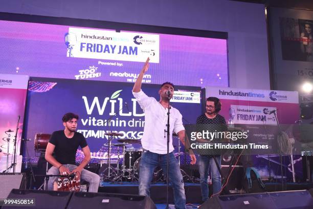 Singer Jayant performs during the Hindustan Times Friday Jam season 5 at Cyber Hub, on June 8, 2018 in Gurugram, India.