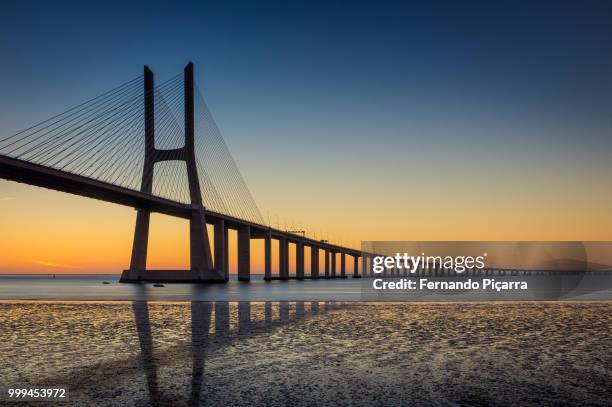 vasco da gama bridge - vasco da gama bridge stock pictures, royalty-free photos & images
