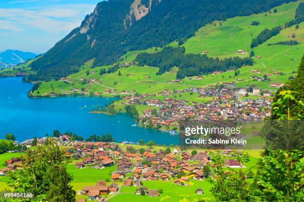 lake in swiss alps - klein stock pictures, royalty-free photos & images