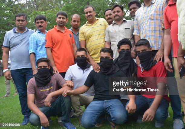Crime Branch arrested five members of a gang, one of which carried a reward of Rs 1 lakh and is a B tech civil engineer, on July 15, 2018 in...