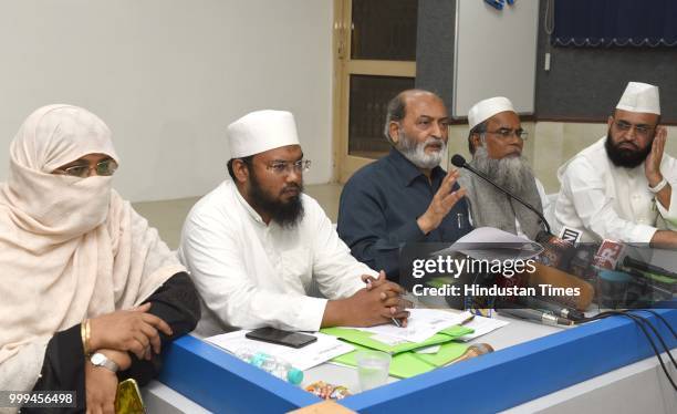 Dr Asma Zehra, Md Umrain Mahfooz Rahmani , Zafaryab Jilani,Khalid Saifullah Rahmani, Dr. Yaseen Ali Usmani and members of All India Muslim Personal...