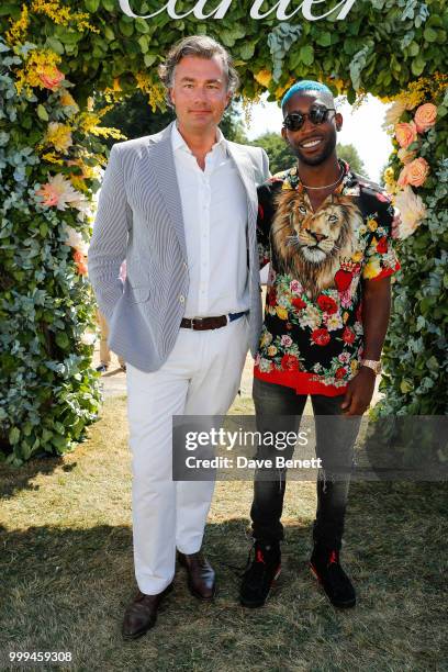 Laurent Feniou and Tiny Tempah attend Cartier Style Et Luxe at The Goodwood Festival Of Speed, Goodwood, on July 15, 2018 in Chichester, England.