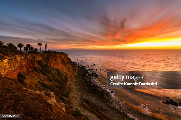 fire in the sky - california sunset stock pictures, royalty-free photos & images
