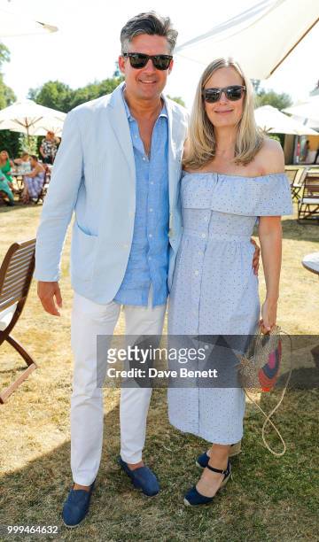 Edward Taylor and Astrid Harbord attend Cartier Style Et Luxe at The Goodwood Festival Of Speed, Goodwood, on July 15, 2018 in Chichester, England.