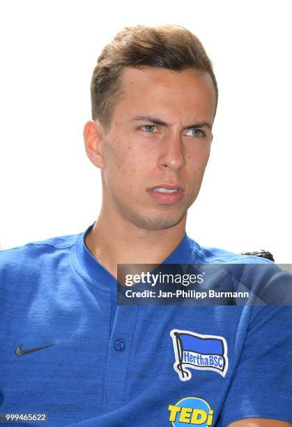 Maximilian Pronichev of Hertha BSC during the training camp at Volkspark-Stadion on July 15, 2018 in Neuruppin, Germany.