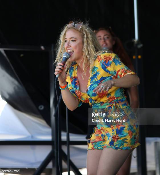 Jocee performs at Cornbury Festival at Great Tew Park on July 15, 2018 in Oxford, England.