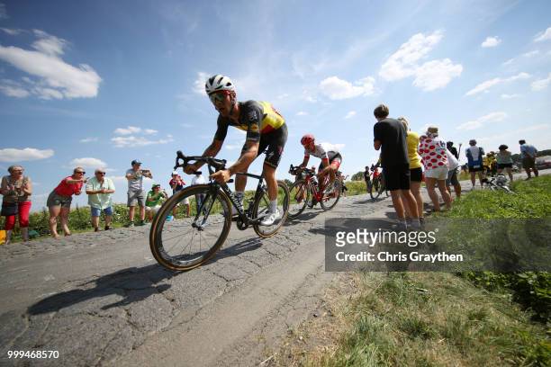 Yves Lampaert of Belgium and Team Quick-Step Floors / Willems A Hem Sector 1 / Cobbles / Pave / during the 105th Tour de France 2018, Stage 9 a 156,5...