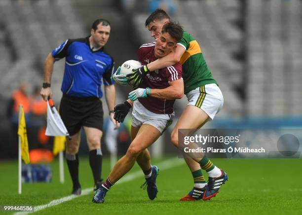 Dublin , Ireland - 15 July 2018; Seán Kelly of Galway in action against Seán OShea of Kerry during the GAA Football All-Ireland Senior Championship...