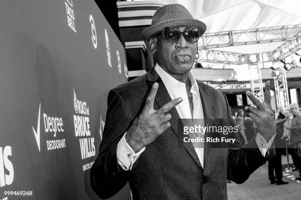 Dennis Rodman attends the Comedy Central Roast of Bruce Willis at Hollywood Palladium on July 14, 2018 in Los Angeles, California.