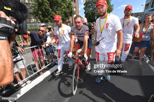 Arrival / John Degenkolb of Germany and Team Trek Segafredo / Celebration / during the 105th Tour de France 2018, Stage 9 a 156,5 stage from Arras...