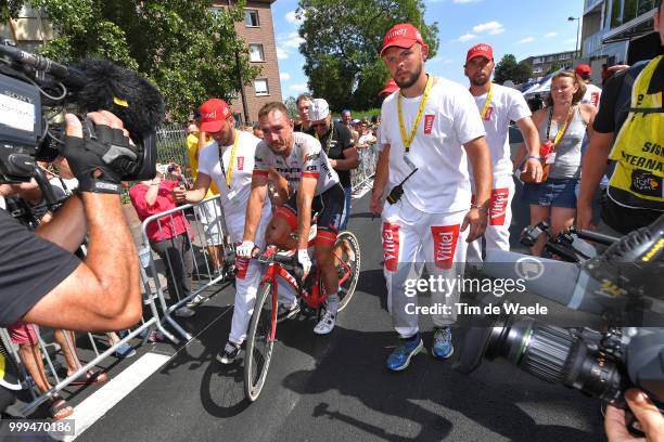 Arrival / John Degenkolb of Germany and Team Trek Segafredo / Celebration / during the 105th Tour de France 2018, Stage 9 a 156,5 stage from Arras...