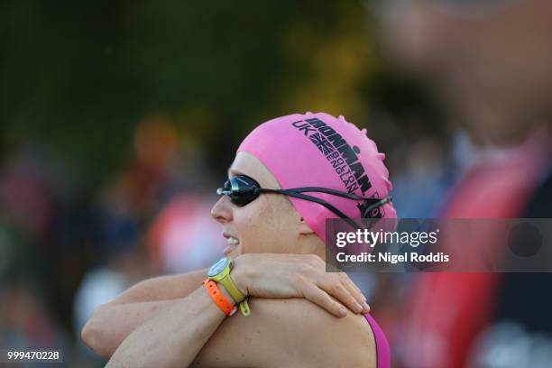 Lucy Gossage of Britain ahead of the swim section at Ironman UK on July 15, 2018 in Bolton, England.