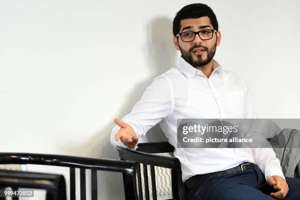 Kurdish journalist Masoud Aqil presents his book 'Mitten unter uns. Wie ich der Folter des IS entkam und er mich in Deutschland einholte' in Berlin,...