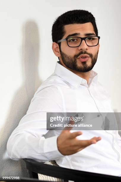 Kurdish journalist Masoud Aqil presents his book 'Mitten unter uns. Wie ich der Folter des IS entkam und er mich in Deutschland einholte' in Berlin,...