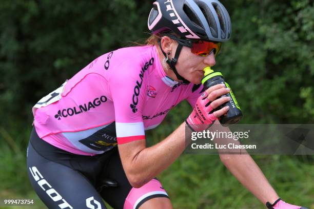 Annemiek van Vleuten of The Netherlands and Team Mitchelton-Scott / Pink leaders jersey / Elite Bottle / during the 29th Tour of Italy 2018 - Women,...