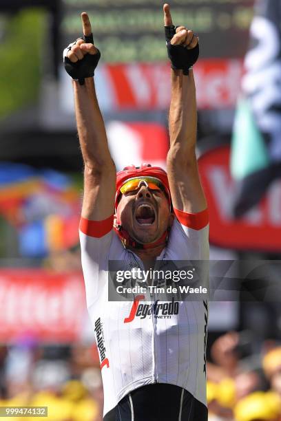 Arrival / John Degenkolb of Germany and Team Trek Segafredo / Celebration / during the 105th Tour de France 2018, Stage 9 a 156,5 stage from Arras...