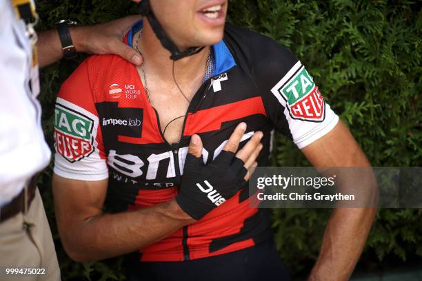 Richie Porte of Australia and BMC Racing Team / Crash / Injury / Doctor / Medical / Abandon / Broken collar bone / during the 105th Tour de France...