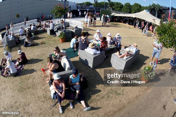 General view of the crowd as Barclaycard present British Summer Time Hyde Park at Hyde Park on July 15, 2018 in London, England.