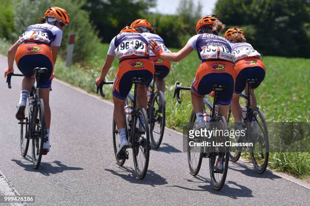 Nadia Quagliotto of Italy / Laura Tomasi of Italy / Team Top Girls Fassa Bortolo of Italy / during the 29th Tour of Italy 2018 - Women, Stage 10 a...