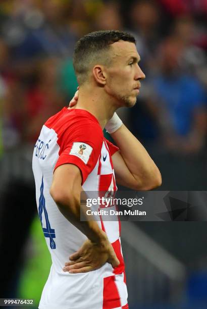 Ivan Perisic of Croatia shows his dejection following the 2018 FIFA World Cup Final between France and Croatia at Luzhniki Stadium on July 15, 2018...