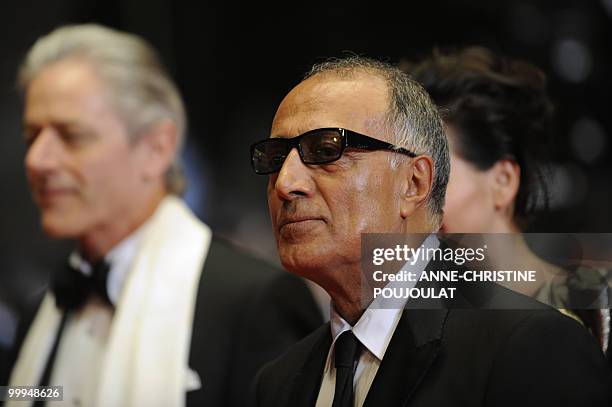 British actor William Shimell and Iranian director Abbas Kiarostami arrive for the screening of "Copie Conforme presented in competition at the 63rd...