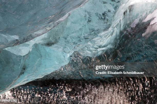 ice cave in the vatnajoekull glacier, vatnajoekull national park, iceland - south east iceland stock pictures, royalty-free photos & images