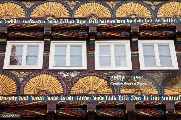 haus litto, hoexter, weser uplands, north rhine-westphalia, germany - haus stock pictures, royalty-free photos & images