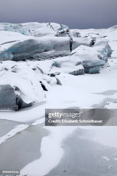 skaftafellsjokull glacier, skaftafell national park, eastern region, iceland - skaftafell fotografías e imágenes de stock