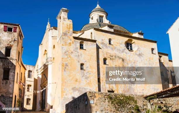 cathedral of st-jean-baptiste, calvi, corsica, france - moritz stock-fotos und bilder