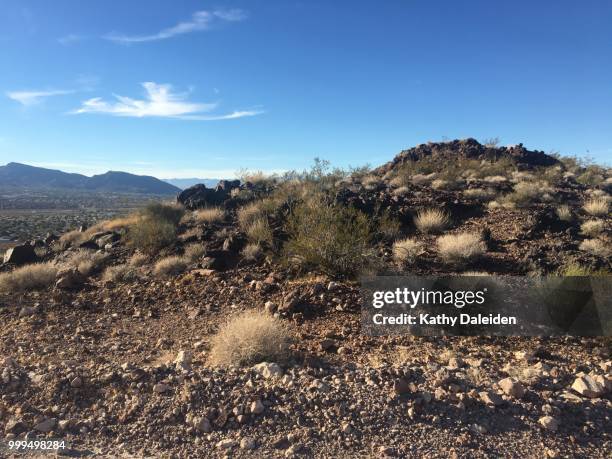 a mountain hike on the east side of henderson, nv. - kathy gets stock pictures, royalty-free photos & images
