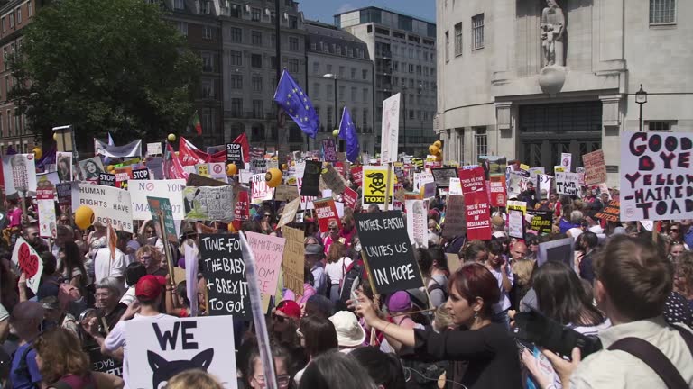 GBR: Protests London against the visit to the UK by US President Donald Trump