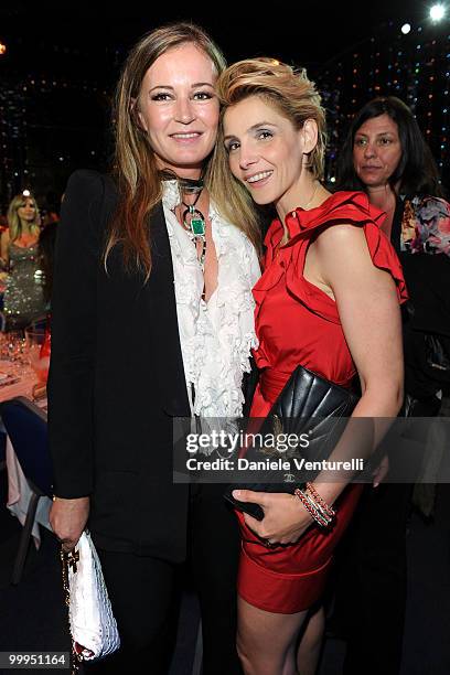 Eva Cavalli and Clotilde Courau attend the World Music Awards 2010 at the Sporting Club on May 18, 2010 in Monte Carlo, Monaco.