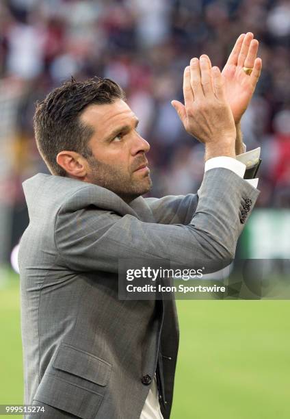 United coach Ben Olsen before a MLS match between D.C. United and the Vancouver Whitecaps on July 14 at Audi Field, in Washington D.C. D.C United...