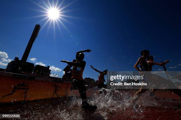 General view of the men's 3000m steeplechase on day six of The IAAF World U20 Championships on July 15, 2018 in Tampere, Finland.