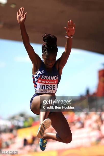 Victoria Josse of France in action during the final of the women's triple jump on day six of The IAAF World U20 Championships on July 15, 2018 in...