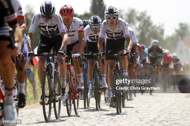 Christopher Froome of Great Britain and Team Sky / John Degenkolb of Germany and Team Trek Segafredo / Geraint Thomas of Great Britain and Team Sky /...