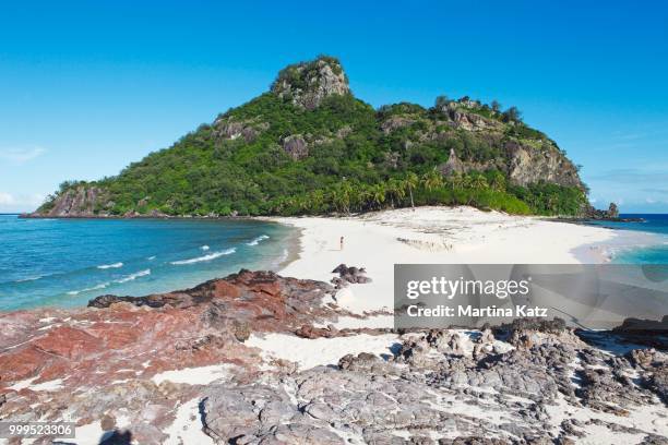 beach, monuriki island, mamanucan islands, the south seas, fiji - fiji stock pictures, royalty-free photos & images