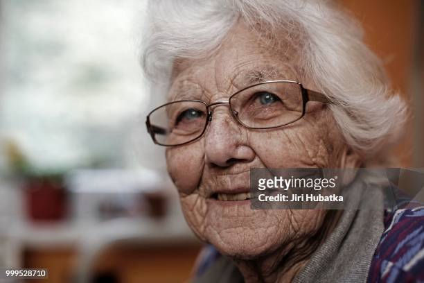 woman, 93 years, portrait, nursing home - 80 89 years stock-fotos und bilder