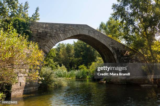 spin'a cavallu, genoese bridge, rizzanese valley, near sartene, corse-du-sud, corsica, france - corse du sud stockfoto's en -beelden